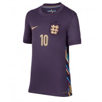 Camiseta Inglaterra Jude Bellingham #10 Visitante Equipación para mujer Eurocopa 2024 manga corta